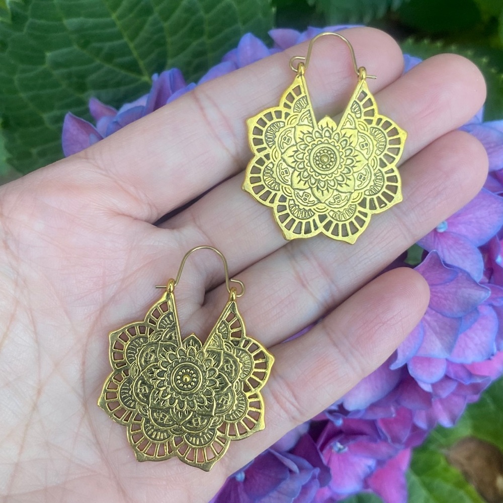 Lotus Mandala Earrings